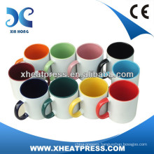 300ml mugs Sublimation Inner & Handle Color Coated Mug